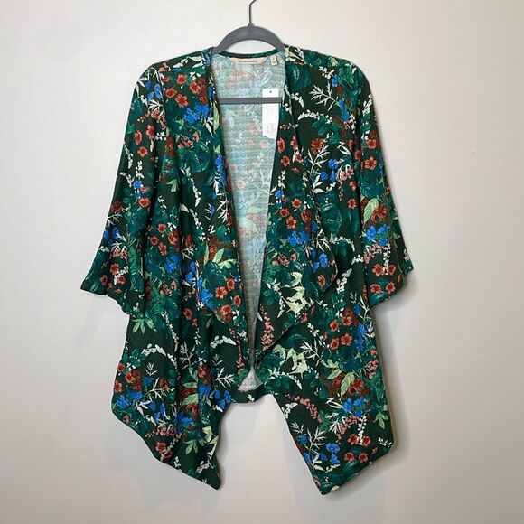 Soft Surroundings Cottage Garden Topper Open Front Cardigan Size Small - Picture 2 of 8